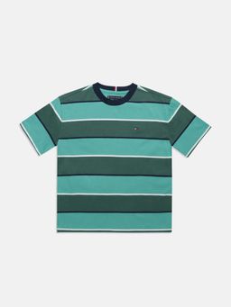 Tommy Hilfiger - Green Boys Striped T-shirt