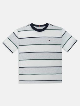 Tommy Hilfiger - Grey Boys Striped T-shirt