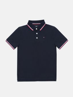 Tommy Hilfiger - Navy Blue Boys Solid Polo T-shirt