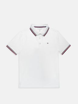 Tommy Hilfiger - White Boys Solid Polo T-shirt