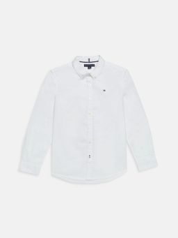Tommy Hilfiger - White Boys Solid Shirt