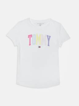 Tommy Hilfiger - White Girls Logo Cotton T-shirt