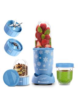 Wonderchef - Nutri Blend Snowflakes Mixer Grinder, Blender, 500 W, 2 Year Warranty, Blue