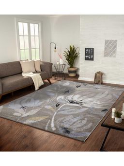 OBSESSIONS - Floral Polypropylene Carpet, Light Brown