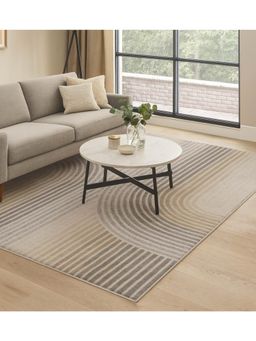 OBSESSIONS - Striped Polypropylene Carpet, Grey