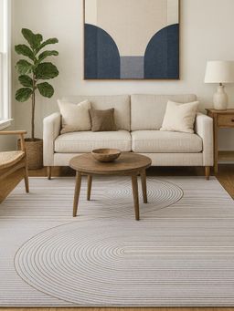 OBSESSIONS - Abstract Polyester Carpet, Grey