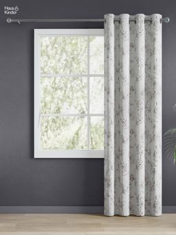 Haus & Kinder - Signature Whispering Vines White Sheer Door Curtain, Eyelets7 Feet