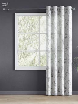 Haus & Kinder - Signature Whispering Vines White Sheer Door Curtain, Eyelets7 Feet