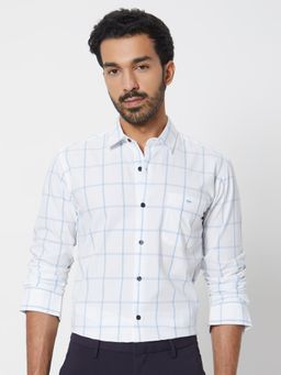 Mufti - White Checks Men Shirt
