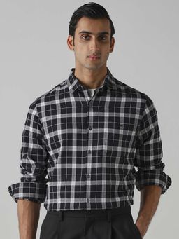 Mufti - Jet Black Checks Men Shirt