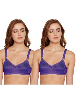 Bodycare - Pack of 2 B-C-D Cup Bra In Dark Purple Colour