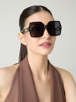Pipa Bella by Nykaa Fashion - Badass Black Square Shaped Sunglasses (M)