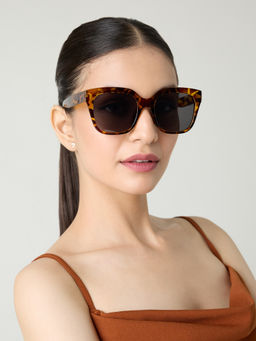 Pipa Bella by Nykaa Fashion - Chic Animal Print Brown Wayfarer Sunglasses (M)