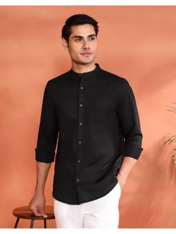 Fabindia - Black Linen Blend Shirt