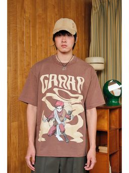 Bonkers Corner - Sandstorm Gaara Oversized Brown T-shirt