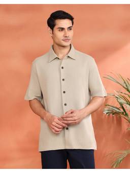 Fabindia - Beige Cotton Long Shirt