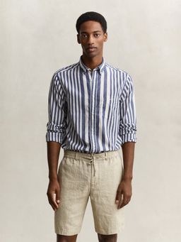 GANT - Men Blue Striped Cotton Shirt