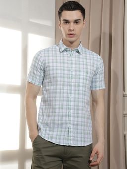 CRIMSOUNE CLUB - Men's Green Checked Shirt