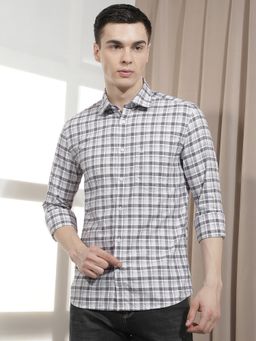 CRIMSOUNE CLUB - Men's Grey Checked Shirt