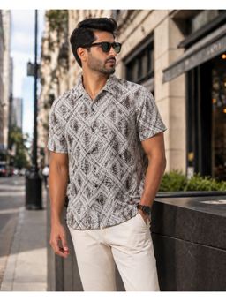 Parcel Yard - Men's Casual Brown Summer Shirt