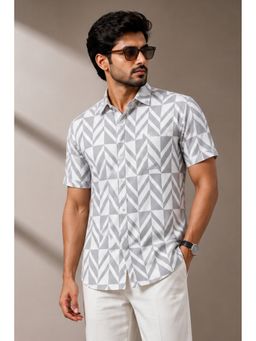 Parcel Yard - Men's Casual Grey Summer Shirt