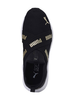 Puma - Wired Run Slip On Flash Jr Unisex Black Running Shoes