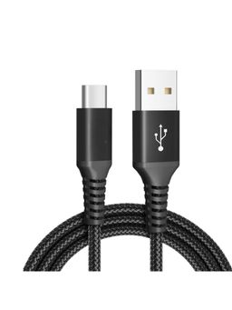 SEVENAIRE - UC100 Nylon Braided USB A to Type-C Fast Charging Cable (1m ,Black)