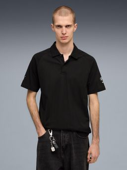 Puma - BMW M Motorsport Sportswear Mens Textured Jacquard Raglan Polo T-Shirt