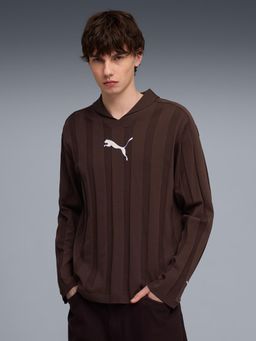 Puma - T7 Mens Long Sleeve Striped Polo T-Shirt