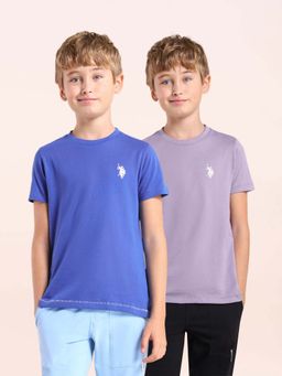 U.S. POLO ASSN. - Boys Comfort Fit Pure Cotton T-shirt - Pack of 2