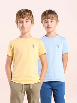 U.S. POLO ASSN. - Boys Comfort Fit Solid T-shirt - Pack of 2