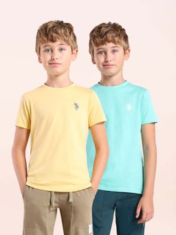 U.S. POLO ASSN. - Boys Comfort Fit Pure Cotton T-shirt - Pack of 2
