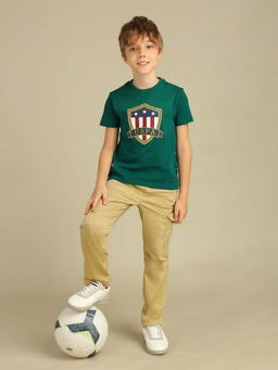 U.S. POLO ASSN. - Boys Round Neck Cotton Printed T-shirt