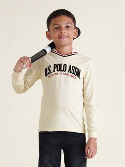 U.S. POLO ASSN. - Boys Cotton Printed Regular Fit T-shirt