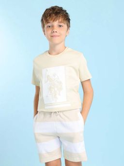 U.S. POLO ASSN. - Boys Cotton Printed Regular Fit T-shirt