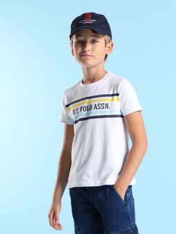 U.S. POLO ASSN. - Boys Cotton Printed Regular Fit T-shirt