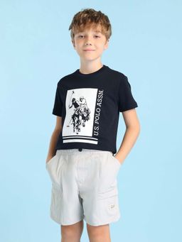 U.S. POLO ASSN. - Boys Cotton Printed Regular Fit T-shirt