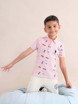 U.S. POLO ASSN. - Boys Printed Regular Fit Polo T-shirt