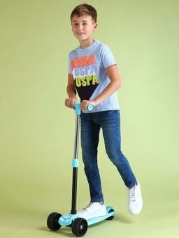 U.S. POLO ASSN. - Boys Cotton Printed Regular Fit T-shirt