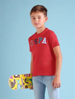 U.S. POLO ASSN. - Boys Cotton Printed Regular Fit T-shirt