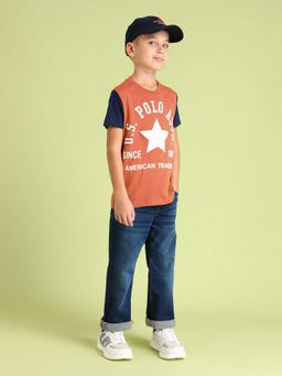 U.S. POLO ASSN. - Boys Round Neck Printed T-shirt