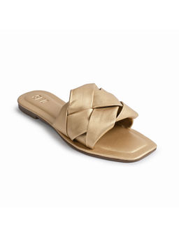 SKO - Messina Gold Square Toe Flats