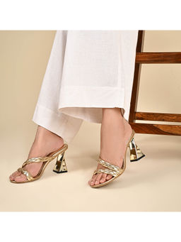 SKO - Kiara Gold Heeled Sandals