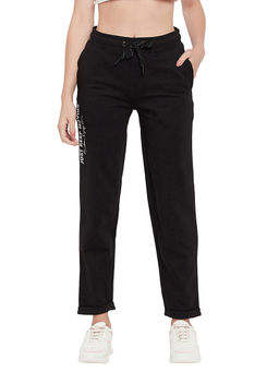 Cantabil - Women Black Solid Casual Track Pant