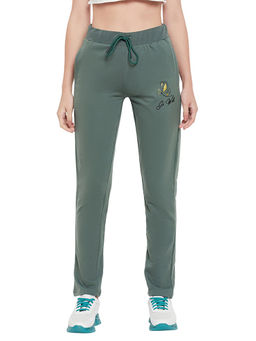 Cantabil - Women Green Solid Casual Track Pant