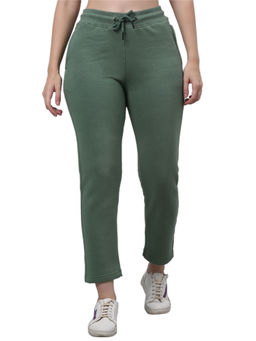 Cantabil - Women Green Solid Casual Track Pant