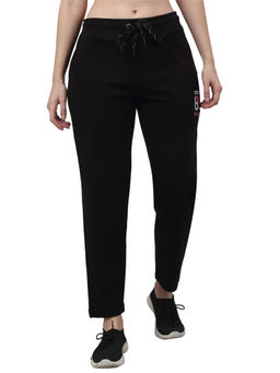 Cantabil - Women Black Solid Casual Track Pant