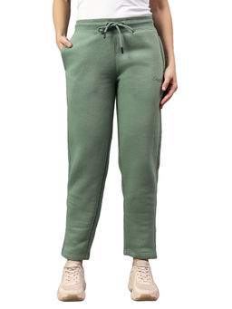 Cantabil - Women Green Solid Casual Track Pant