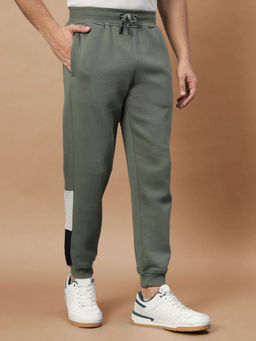 Cantabil - Women Olive Solid Casual Track Pant