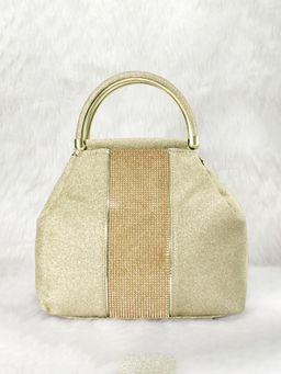 Peora - Potli Bags Evening Bags Ethnic Bride Purse with Drawstring Gold - P49G